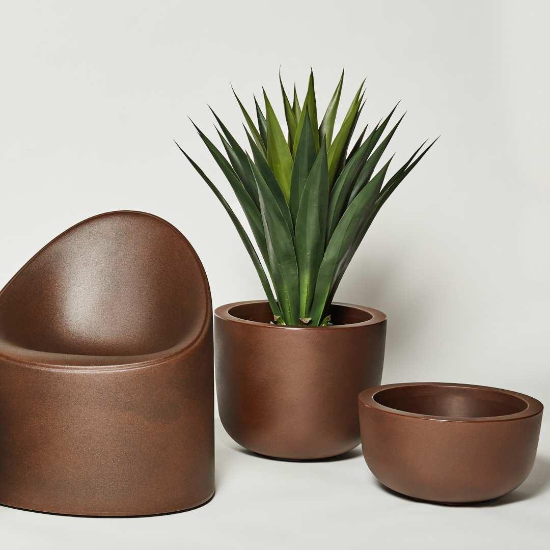 Cup High Planter Corten - Serralunga