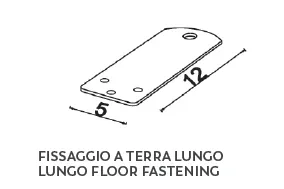 Floor Fastening kit (long) - Serralunga