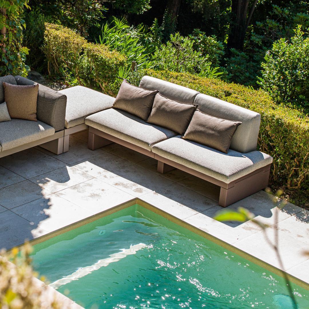 RIVIERA 2 Seater Sofa without Armrest - Serralunga