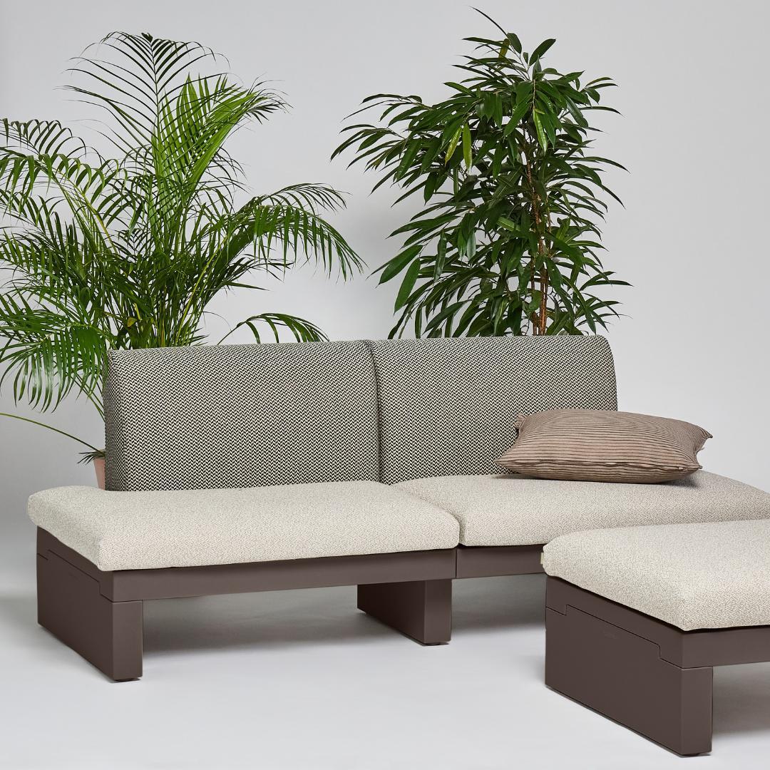 RIVIERA 2 Seater Sofa without Armrest - Serralunga