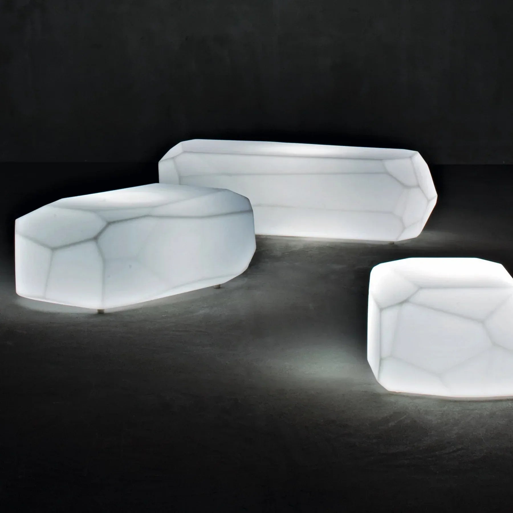 Meteor Coffee table with Light - Serralunga