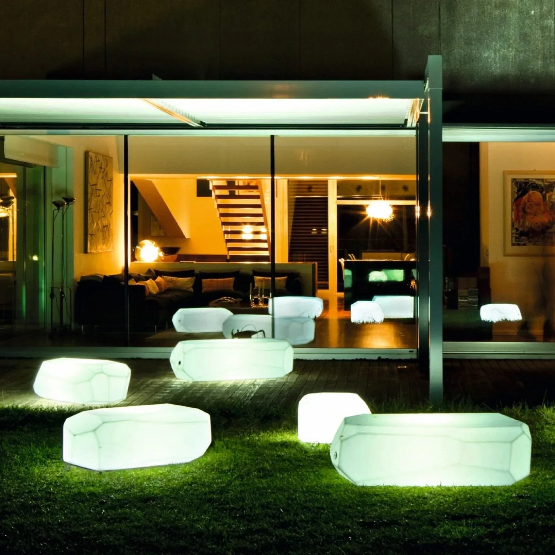 Meteor Coffee table with Light - Serralunga